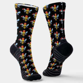 Firefighter bee socks