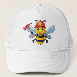 Firefighter bee trucker hat