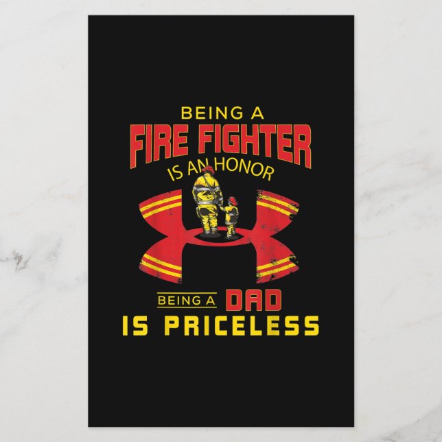 Firefighter - Being A Firefighter Dad Flyer (Front)