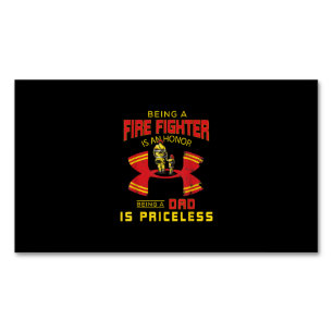 Firefighter - Being A Firefighter Dad Magnetic Business Card