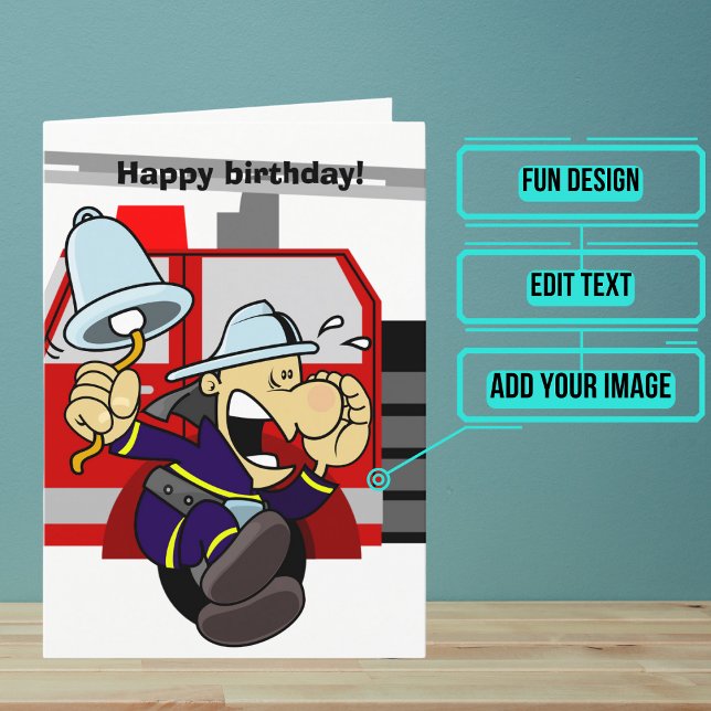 Firefighter Birthday Card (This lovely card is specifically for the firefighter in your life.)