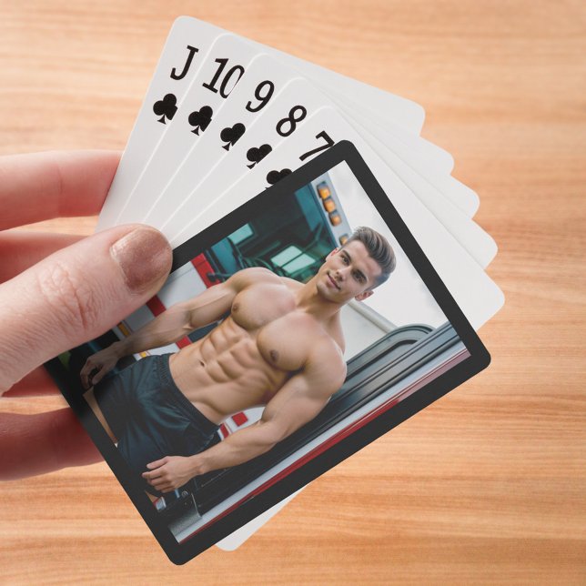 Firefighter Bodybuilder | Playing Cards (Firefighter bodybuilder on playing cards)