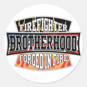 Firefighter Brotherhood Classic Round Sticker