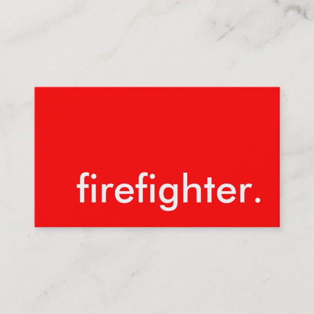 firefighter business card (Front)