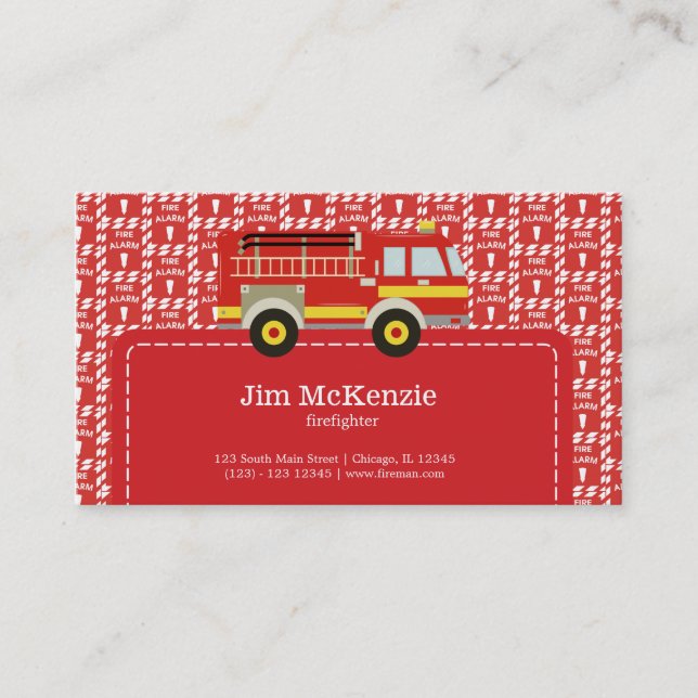 Firefighter Business Card (Front)
