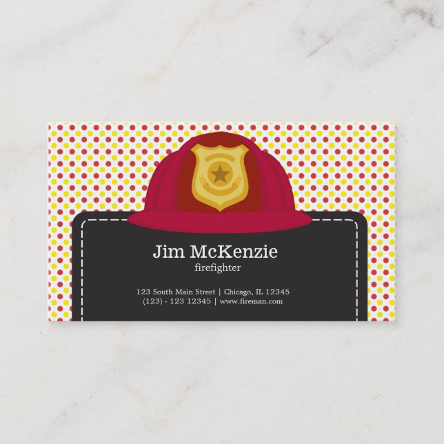 Firefighter Business Card (Front)