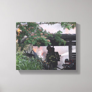 Firefighter canvas print