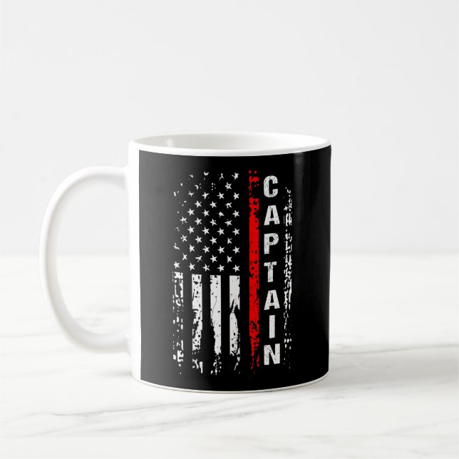 Firefighter Captain Shirt Firefighting Captain Chi Coffee Mug (Left)