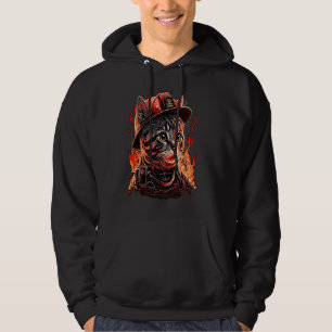 Firefighter Cat Kitten Fireman Helmet Firefighter  Hoodie