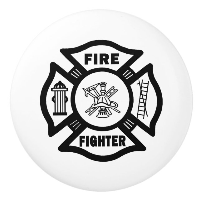 Firefighter Ceramic Knob (Front)