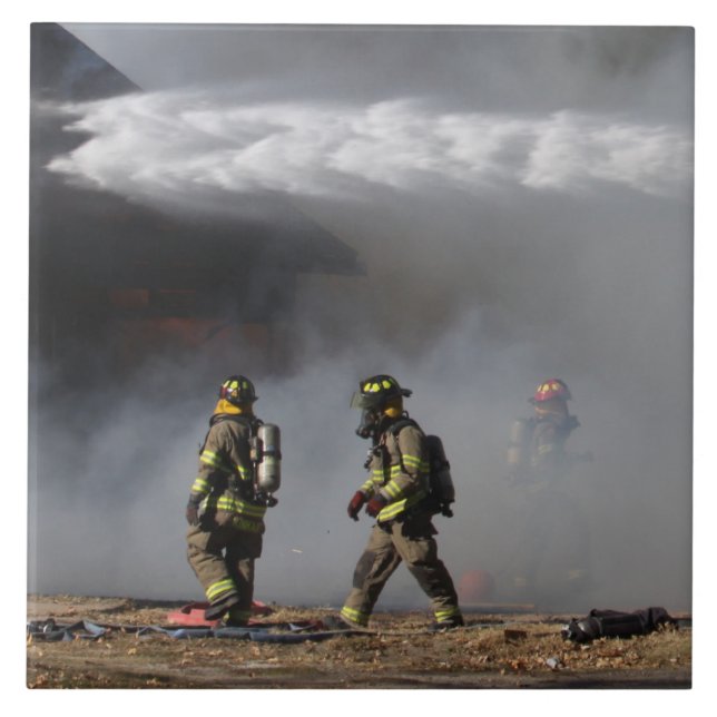 Firefighter Ceramic Tile (Front)