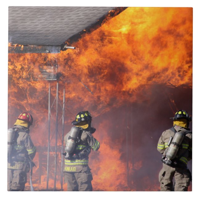 Firefighter Ceramic Tile (Front)