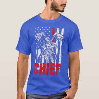 Firefighter Chief Thin Red Line  T-Shirt