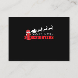 Firefighter Christmas Gifts Santa Claus Fireman Business Card