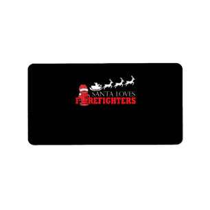 Firefighter Christmas Gifts Santa Claus Fireman Label