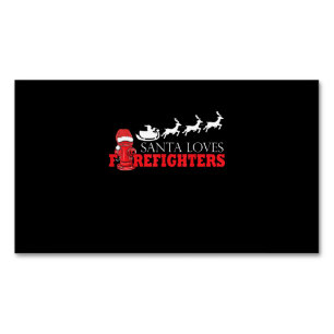 Firefighter Christmas Gifts Santa Claus Fireman Magnetic Business Card