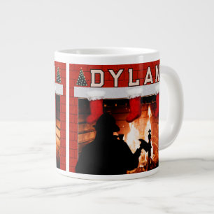 Firefighter Christmas Large Coffee Mug