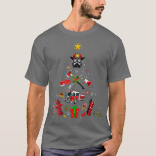 Firefighter Christmas Ornament Tree Xmas Holiday 2 T-Shirt
