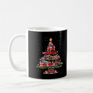 Firefighter Christmas Tree Fire Truck Xmas Fireman Coffee Mug