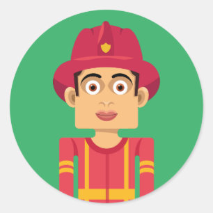 Firefighter Classic Round Sticker