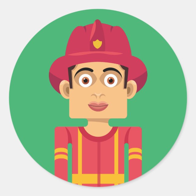 Firefighter Classic Round Sticker (Front)