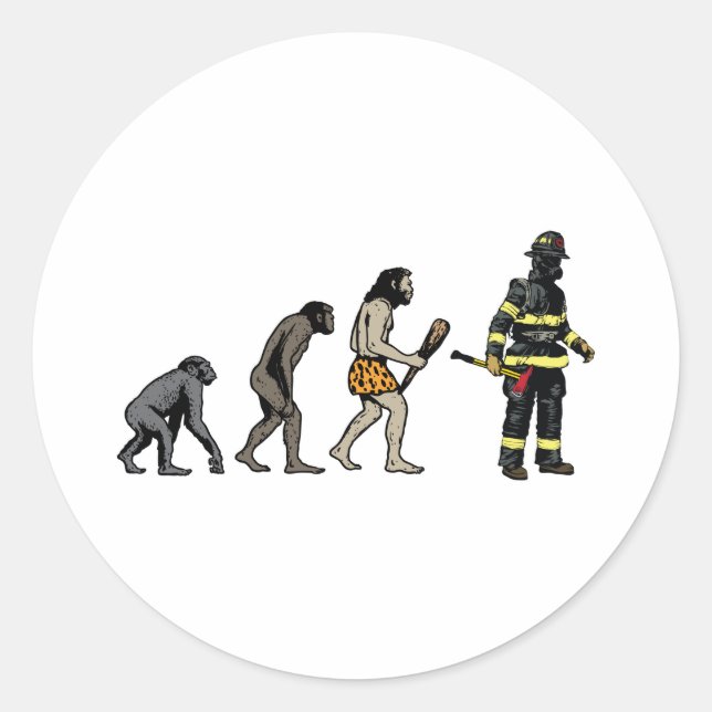 Firefighter Classic Round Sticker (Front)