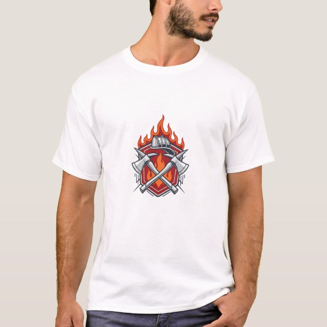 Firefighter Crest Emblem T-Shirt (Front)