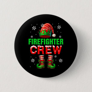 Firefighter Crew Costume Elf Xmas Job Team Matchin 6 Cm Round Badge