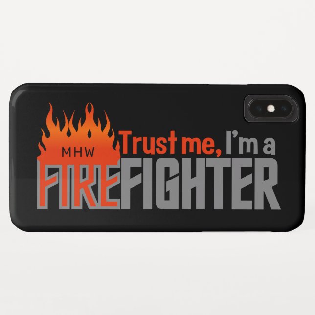Firefighter custom monogram phone cases (Back (Horizontal))
