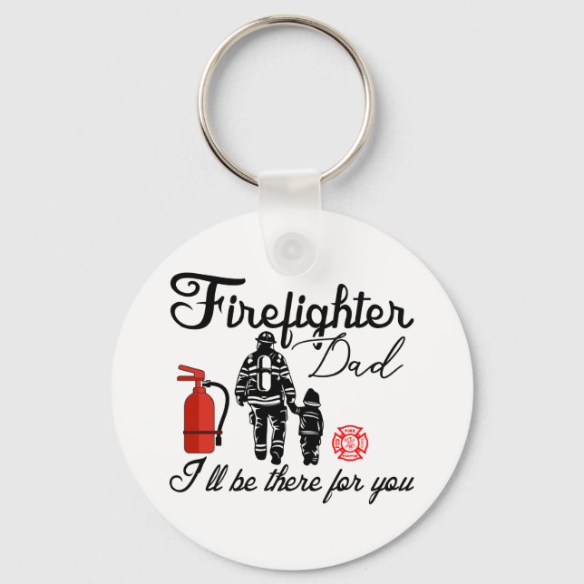 Firefighter Dad | Father's Day Gifts Key Ring (Front)