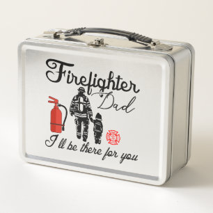 Firefighter Dad Father's Day Gifts Metal Lunch Box