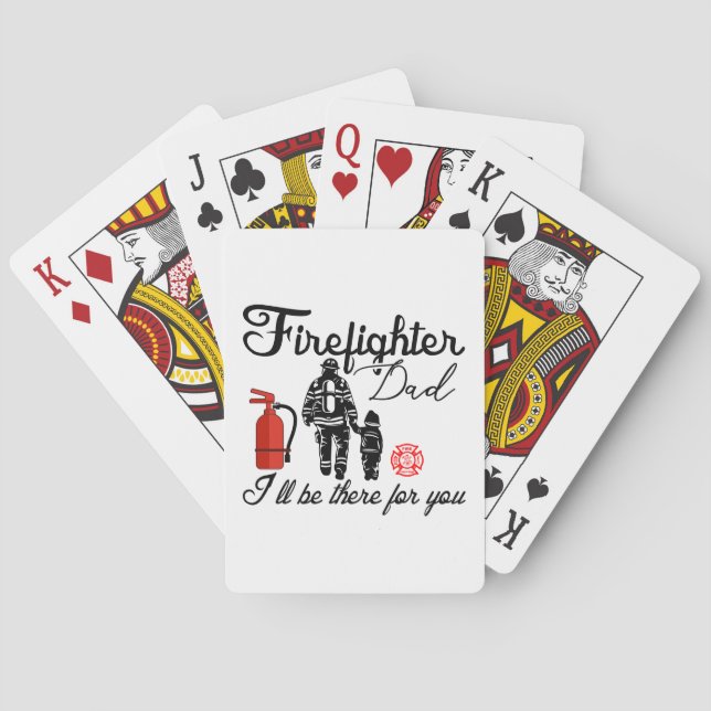 Firefighter Dad | Father's Day Gifts Playing Cards (Back)