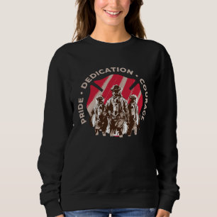 Firefighter Dad Pride Dedication Courage Rescue Te Sweatshirt