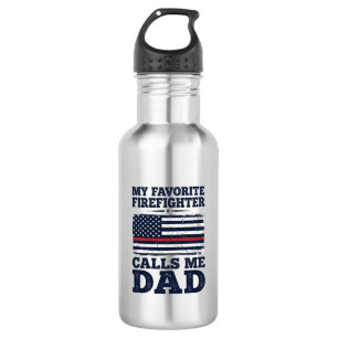 Firefighter Dad Vintage Flag Shirt Design_1 532 Ml Water Bottle