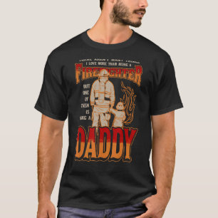 Firefighter Daddy & Son Daddy Father's Day Christ T-Shirt