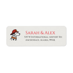 Firefighter Dalmatian Return Address Label