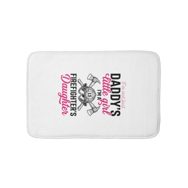 Firefighter Daughter Quote Vector Shirt Design_1 Bath Mat (Front)