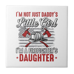 Firefighter Daughter Vintage Ceramic Tile