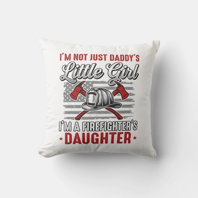 Firefighter Daughter Vintage Cushion (Front)