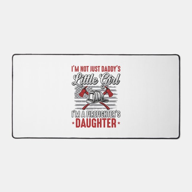 Firefighter Daughter Vintage Desk Mat (Front)