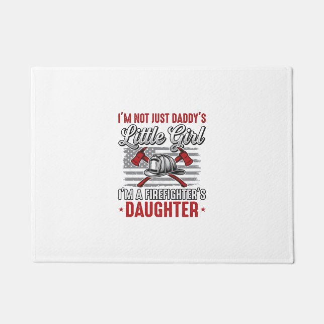 Firefighter Daughter Vintage Doormat (Front)