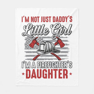 Firefighter Daughter Vintage Fleece Blanket