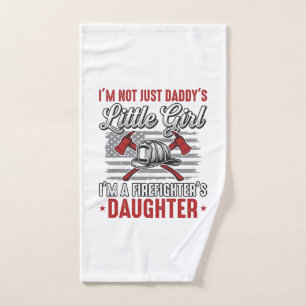 Firefighter Daughter Vintage Hand Towel