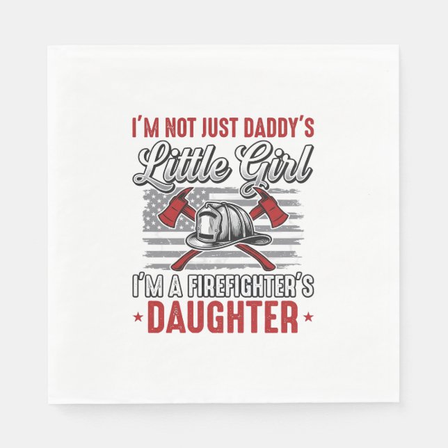 Firefighter Daughter Vintage Napkin (Front)