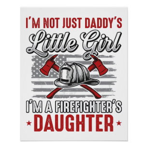 Firefighter Daughter Vintage Poster