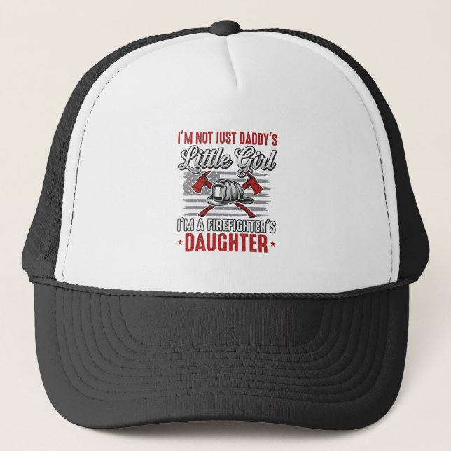 Firefighter Daughter Vintage Trucker Hat (Front)