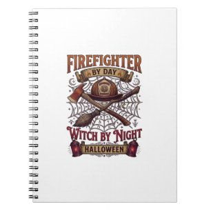 Firefighter Day Witch Night Halloween Helmet Axe B Notebook