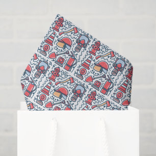 Firefighter Decoupage Tissue Paper