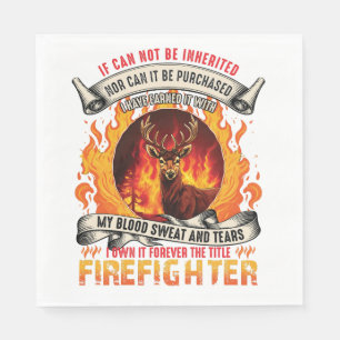 Firefighter Deer Napkin