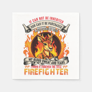 Firefighter Deer Napkin